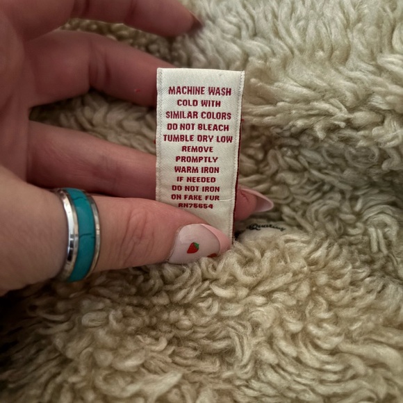 Abercrombie & Fitch Cream Sherpa Jacket Size Large A00319 - Picture 11 of 12